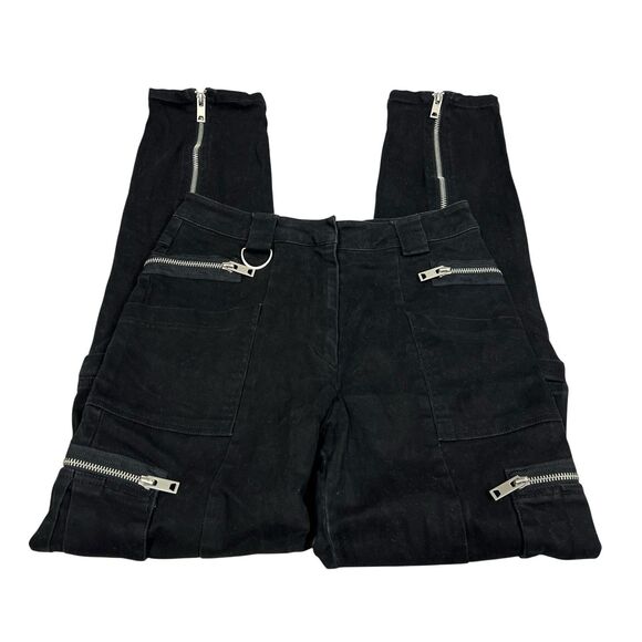 I Am GIA Ursa Black Cargo Utility Pants Size XS Y2K - Picture 3 of 12